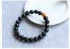 Natural negro Onyx piedra Cuentas pulseras mujeres hombres joyas pulsera Strand Lucky pulseras Brazaletes para los regalos del amante ► Foto 3/6