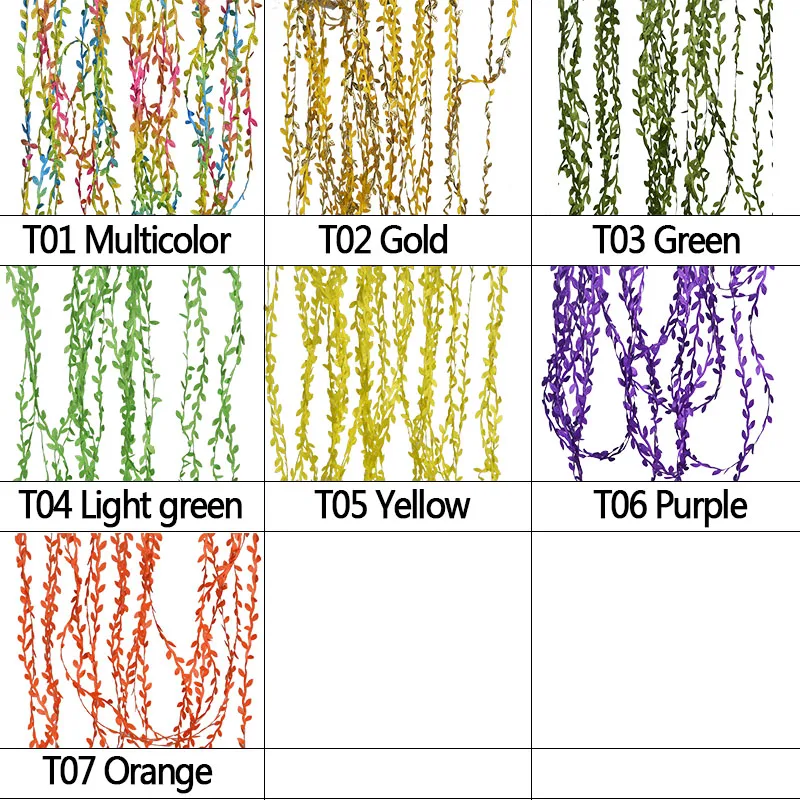 1 шт. 10/20 м шелковая ткань листье-образные искусственных растений зеленых листьев плюща для Свадебные украшения DIY венок из искусственных цветов для декора стен