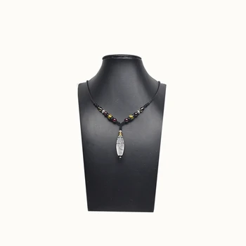 

2019 white crystal DZI pendant ladies Weaving necklace Tibet dZi pattern money hook Ruyi diamond hammer multi-pattern optional