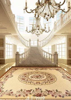 

European Style Palace Photography Backdrops Gorgeous Carpet Creamy-White Background Vinyl Cloth 3d for Photo Studio Photoshoot