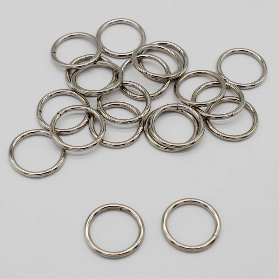 20 Pieces 3//4 Inch Silver Metal O-Ring Connector Non Welded for Straps Purses Bags