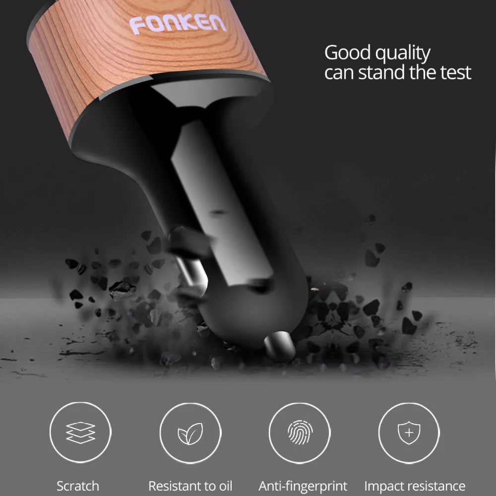 Автомобильное зарядное устройство FONKEN USB Dual Quick Charge 3 0 2 порта 36 Вт QC3.0 QC2.0 Зарядное