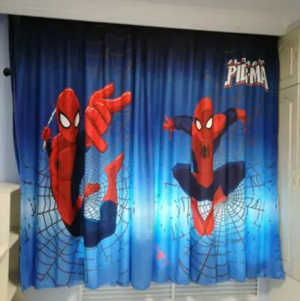 INS moderno Spiderman dibujos animados cortinas opacas para habitación de niños cortina impresa para niños dormitorio tratamiento ventana dormitorio drenaje INS moderno Spiderman dibujos animados cortinas opacas para habitación de niños cortina impresa para niños dormitorio tratamiento ventana dormitorio drenaje