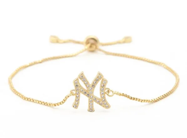 Золотая, серебряная цепочка micro pave cz Циркон кубический цирконий веревочный браслет с регулировкой макраме Круглый браслет khj654 буквы модные ювелирные изделия