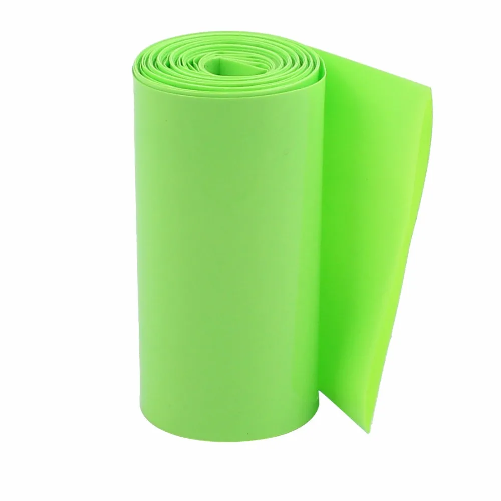 uxcell/® 2M 50mm Dark Green PVC Heat Shrink Tubing Wrap for 2 x 18650 Battery