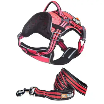 

Adjustable Dog Chest Vest Pet Products Comfortable Nylon Oxford Cloth Reflective Large Dog Harness and Leash Cobom S-L