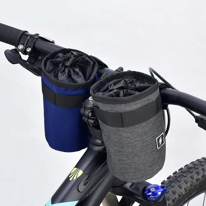 cheap Fashion insulation head bag 750ml bicycle bag new polyester handlebar bag riding equipment bicycle mountain bike kettle bag