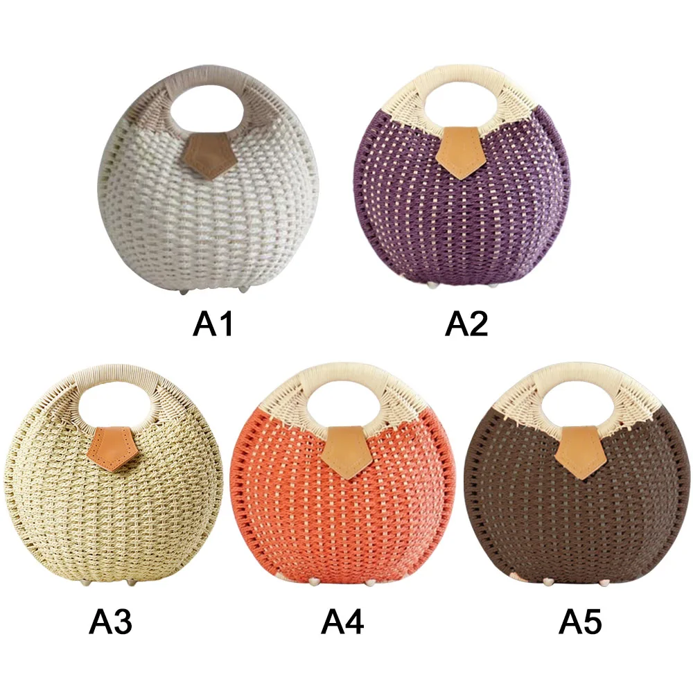 

Woman's Shoulder Bag Woven Rattan Bag Straw Tote Bag fashion Beach Handbags Women Handmade Shell Bags