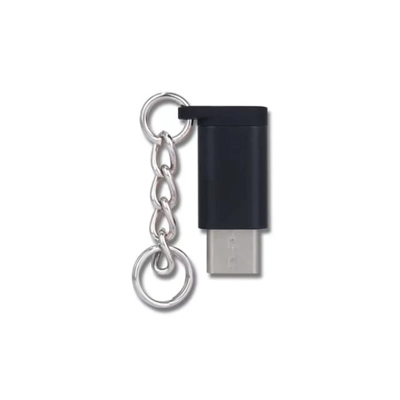 

Thbelieve Micro USB Type C Adapter Mental Mobil Phone Adapter With Keychain Android Micro V8 Female To USB Type C Adaptores