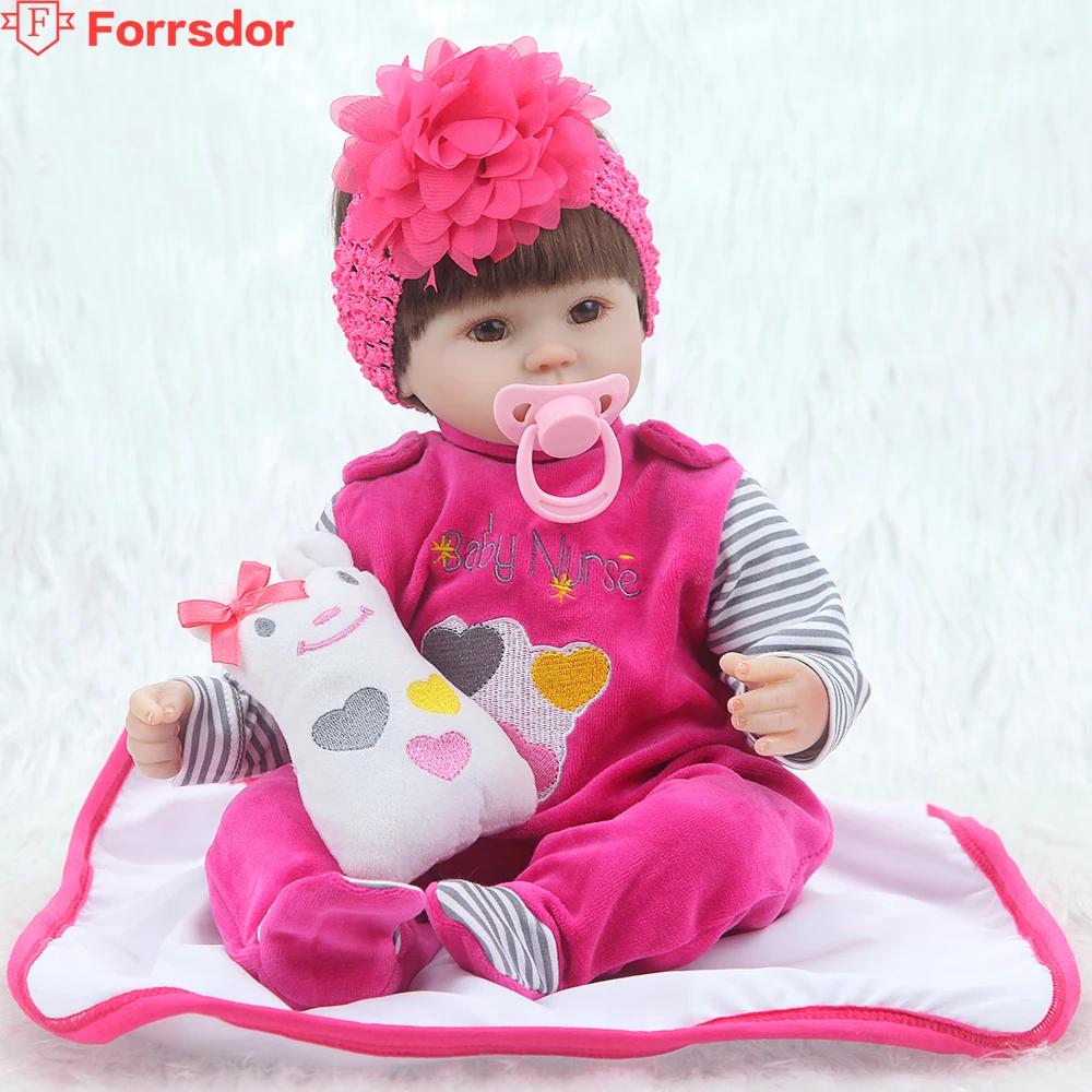 

forrsdor Un hermoso silicona suave de 42cm,un reciйn nacido,un nuevo regalo de cumpleaсos para la moda de la muсeca renacida.