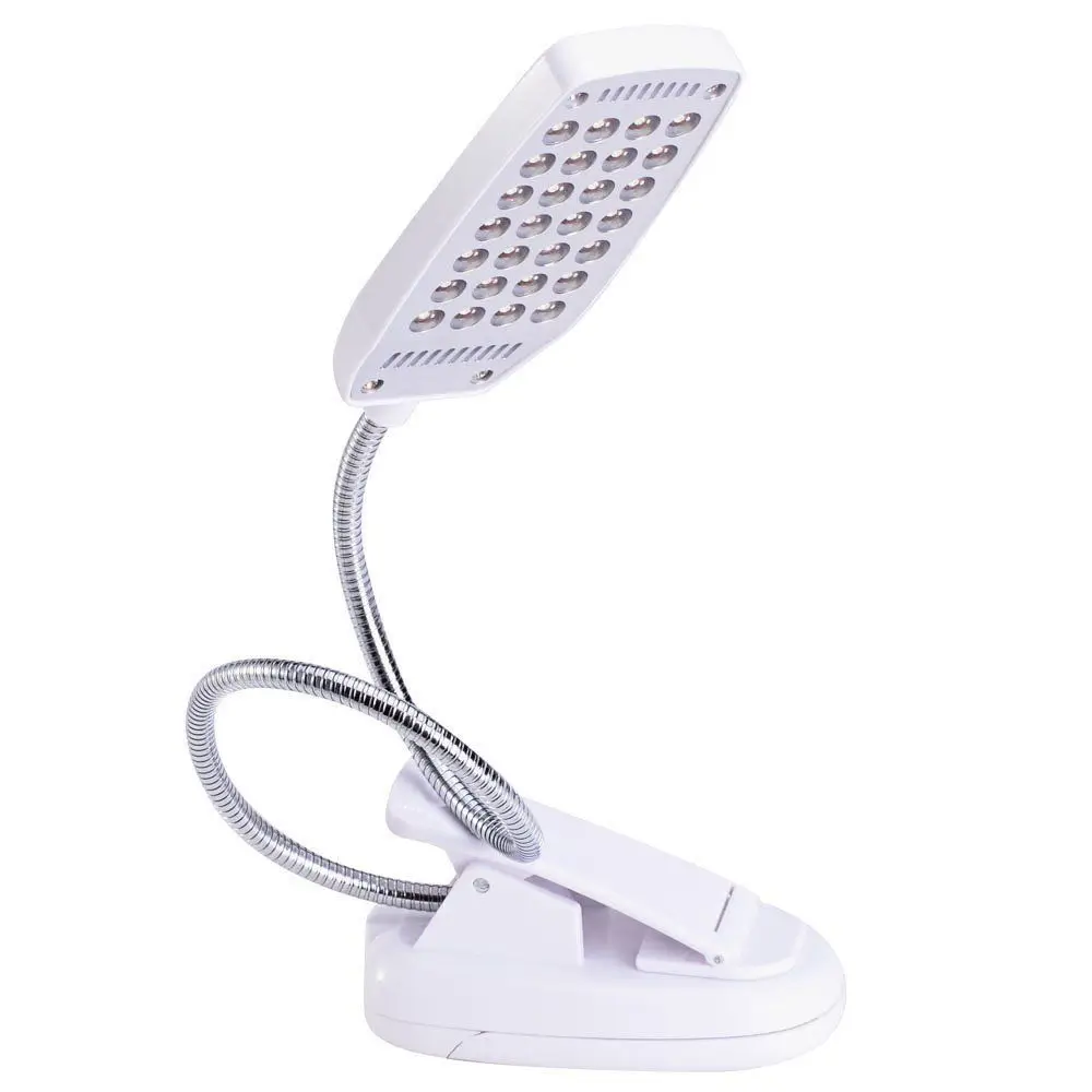 Светодиодный Светодиодная настольная лампа USB лампа-прищепка для чтения 28 светодиодный LED высокая яркость 360 градусов вращение складной