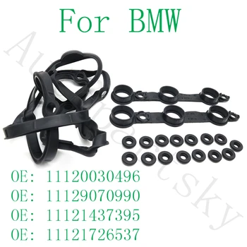 

Complete Set Valve Cover Gasket Set with 15Bolt Seals 11129070990 11121437395 11120030496 11121726537 For BMW E46 E39 E53 E36 X5