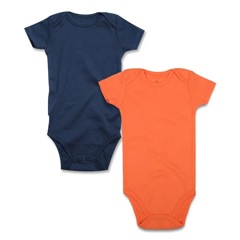 2PCSlot Baby Bodysuit 100% Cotton Newborn Baby Boy Girl Clothing Short Sleeve Black Jumpsuit Children Clothes Outfit Onesie-5