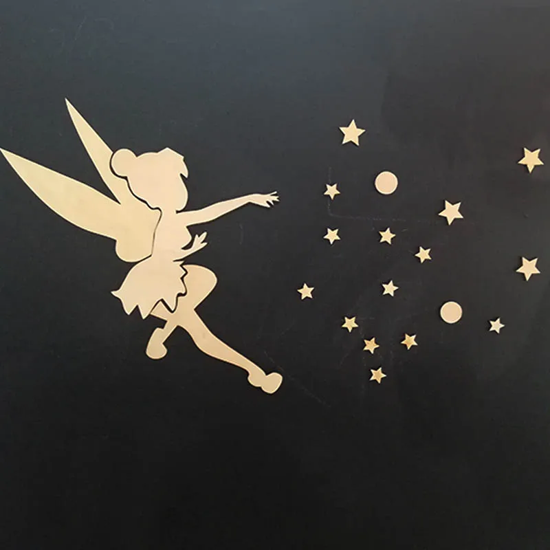 Настенная Наклейка Tinkerbell ФЕЯ зеркальные акриловые декоративные наклейки на