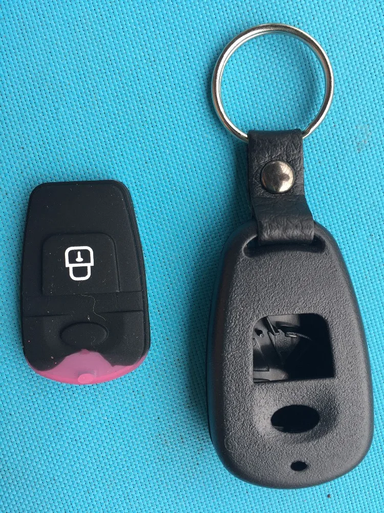 

1pc NEW REPLACEMENT KEY SHELL For Hyundai ELANTRA SANTA FE MATRIX ATOS TRAJET REMOTE ALARM KEY FOB CASE RUBBER BUTTON NO LOGO