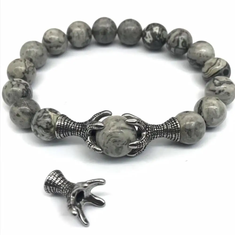 

2mm Small Hole Charms Beads 316l Stainless Steel Eagle Claw Beads For DIY Beaded Bracelet Jewelry Making Accessories