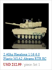 Henglong 1/16 масштаб 6,0 настроить Abrams rc Танк 3918 360 револьверная отдача ствола TH12945