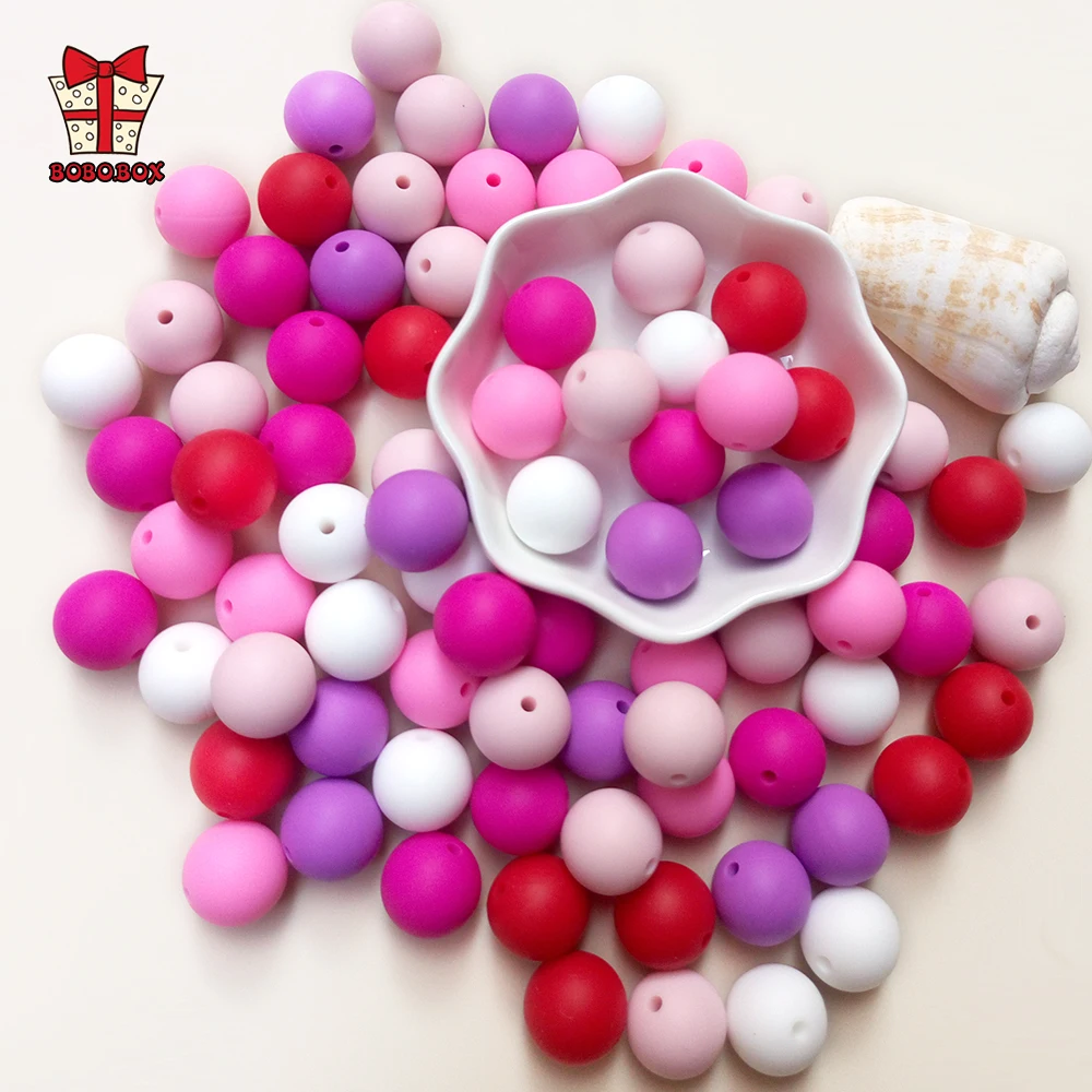 BOBO.BOX-perles de dentition en Silicone | 10 pièces, 9/12/15/19mm de qualité alimentaire, perles de dentition pour bébé, Chews sucette chaîne, Clips perles pour bébé, anneau de dentition (lot de 10)