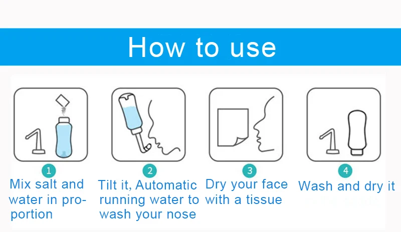 Чистка носа для взрослых детей, очиститель, защита для носа, очищает, увлажняет ребенка, взрослых, избегает аллергического ринита нети горшок 300 или 500 мл