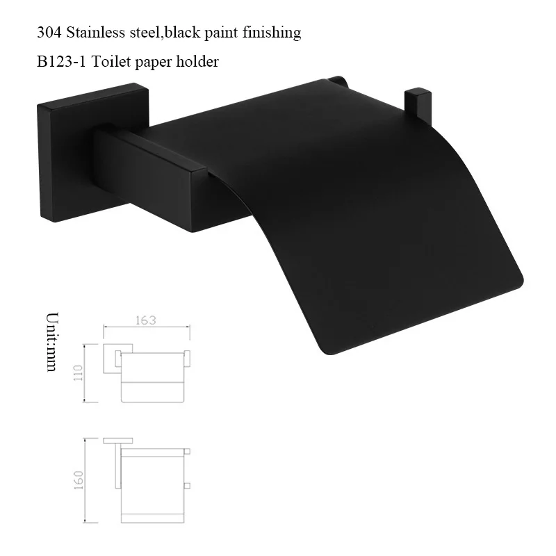 SEKOVA черный 304 держатель для полотенец из нержавеющей стали, держатель для туалетной щетки, держатель для бумаги, диспенсер для мыла, крючок для полотенец, набор аксессуаров для ванной комнаты