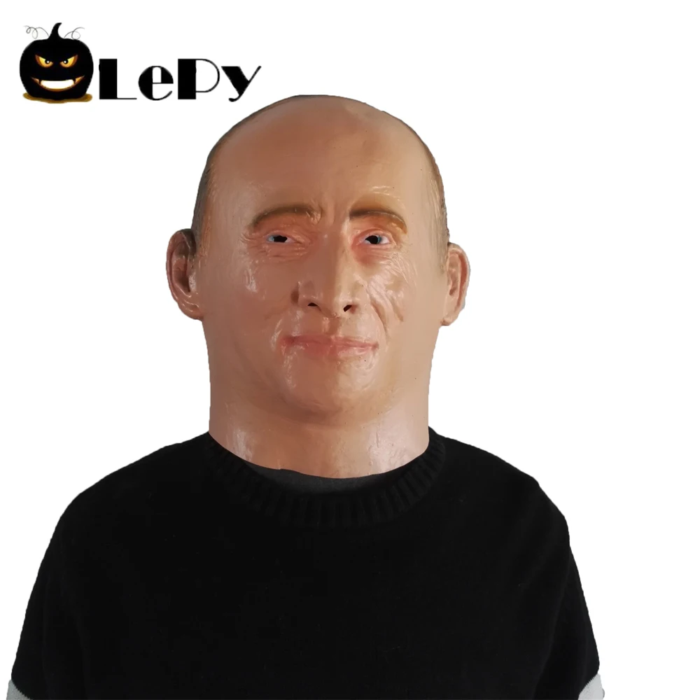 

LePy Russian President Vladimir Putin Latex Mask Full Face Halloween Rubber Masks Masquerade Party Adult Cosplay Fancy Costume
