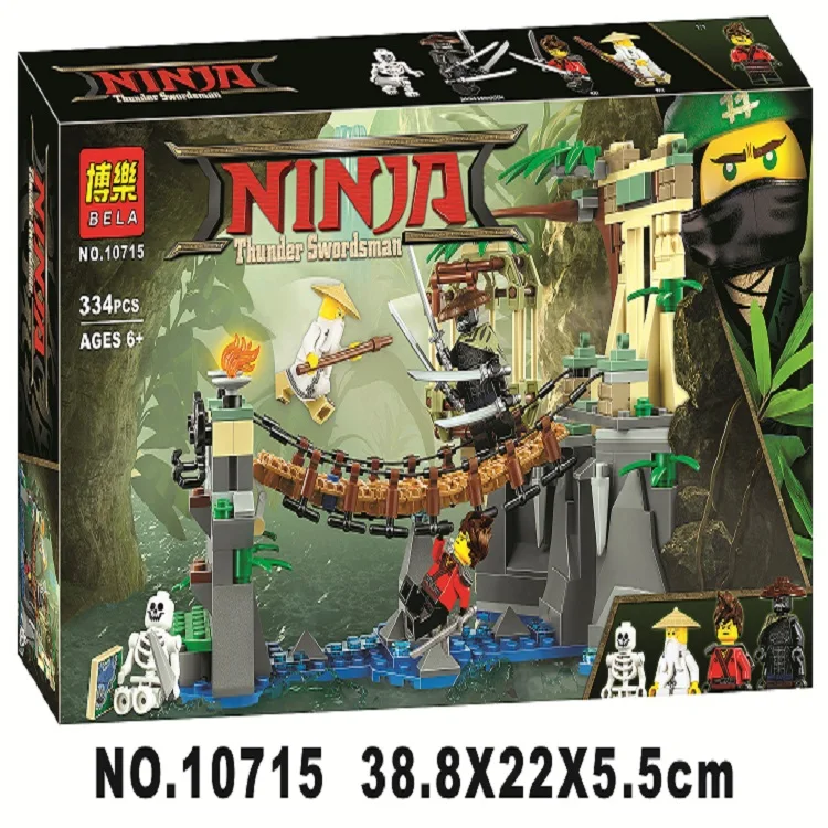 334pcs New Ninja Master Falls Jungle Tree Bridge 10715 Model Building Blocks Children Assemble Toys Bricks | Игрушки и хобби