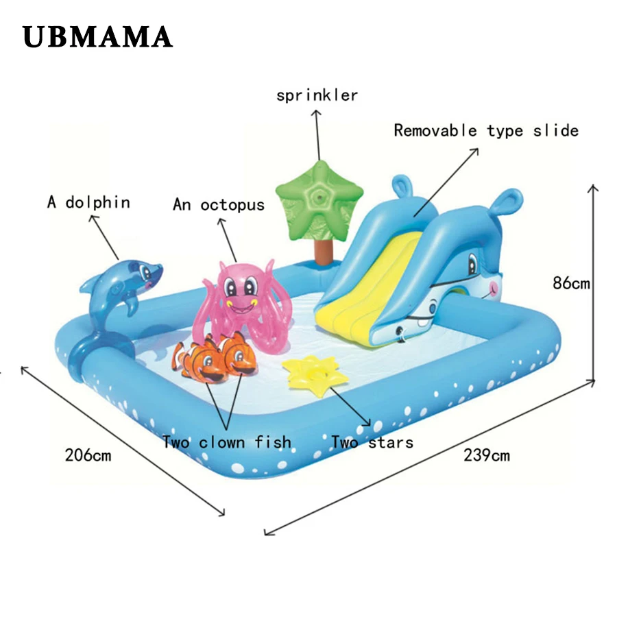 Детский игровой бассейн, детский надувной квадратный плавательный бассейн, утолщенный Пластиковый садовый бассейн, Крытый открытый бассейн, надувные игрушки