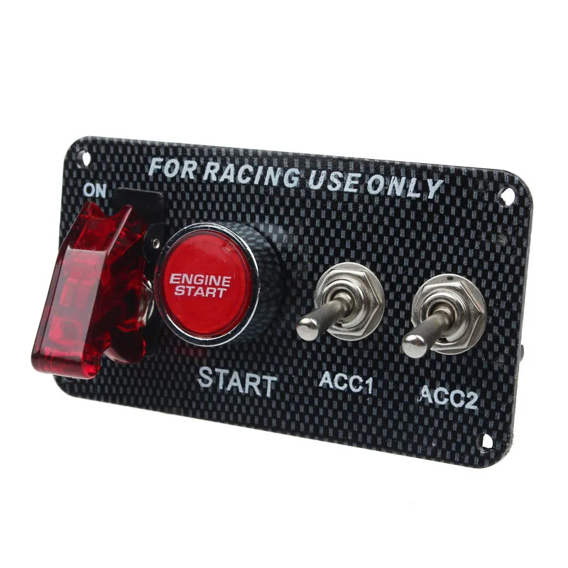 

1PCS Car Ignition Switch Panel Unit DC 12V 30A For Racing Universal LED Toggle Engine Start Push Button Dropship 19Y20