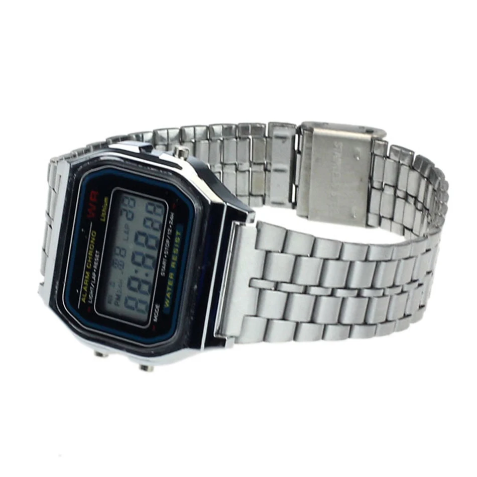 Винтажные мужские часы дешевые электронные наручные часы для женщин унисекс золотые серебряные спортивные новые цифровые часы Relogio Bayan Kol Saati