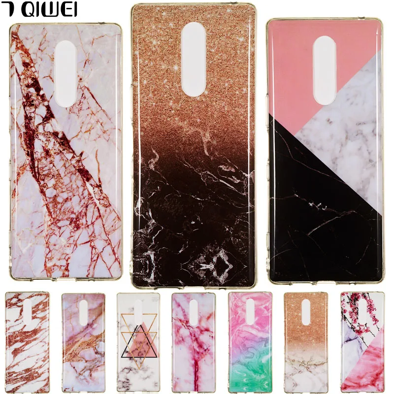 

6.5'' For Sony Xperia XZ4 Case XZ4 Cover Silicone Soft Granite Marble Cover For Sony Xperia XZ4 Case TPU Funda for Sony XZ4 X Z4