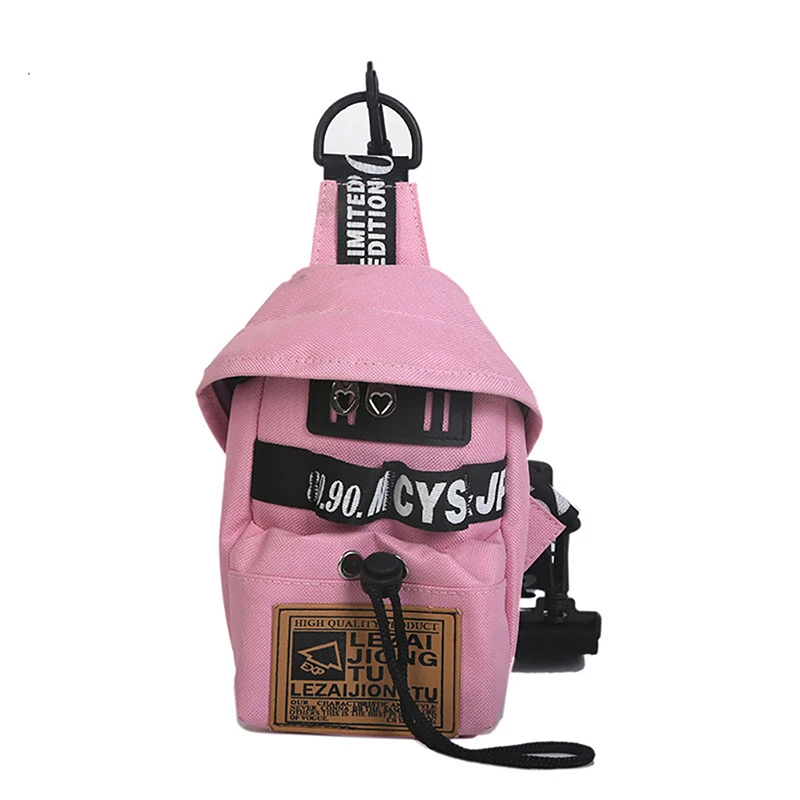Новинка, Женская мультифункциональная сумка на плечо в стиле ретро с буквенным принтом зеленого цвета, женские холщовые Сумки для телефона, маленькая сумка с ремнем, крутая сумка на грудь - Цвет: Розовый