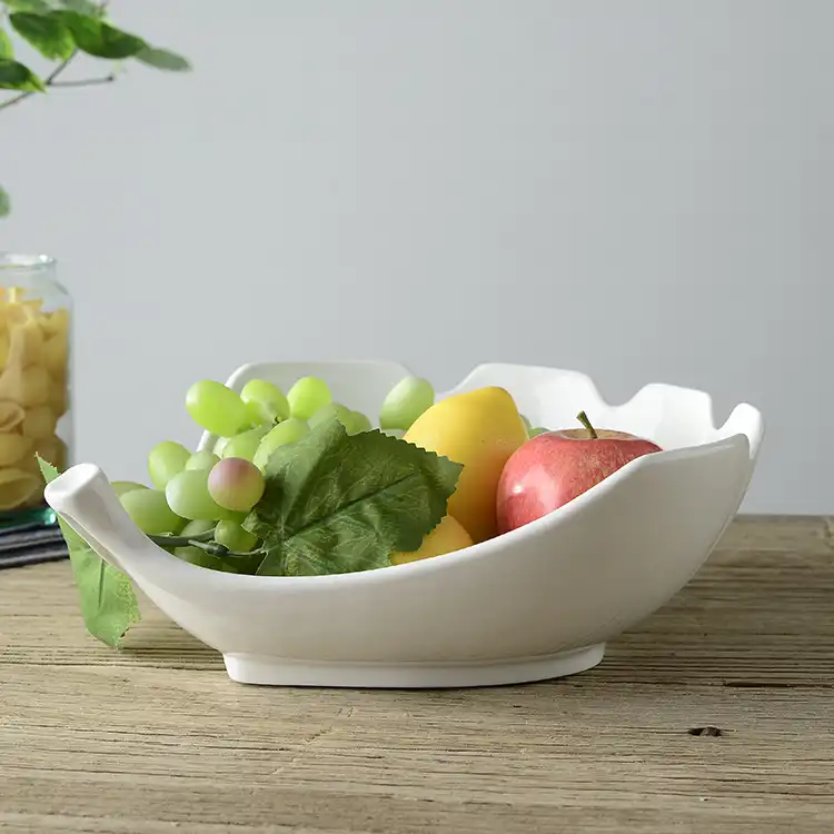 Daun Bentuk Keramik Melayani Mangkuk Sayuran Dan Buah Buahan Hias Porselen Tray Makan Dan Peralatan Rumah Tangga Untuk Dekorasi Rumah Dan Hadiah Serving Bowl Ceramic Serving Bowlsserving Bowls Ceramic Aliexpress