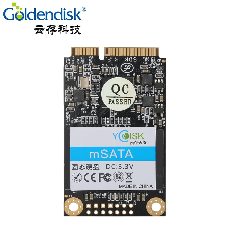Goldendisk YCdisk серийный мини PCIE размер 64 Гб MSATA SSD 60 Гб, Твердотельный накопитель, SSD MSATA, мини-бокс ПК, промышленный ПК, материнская плата