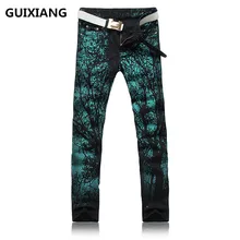 2017 new style trousers Men’s 100% cotton straight embroidery jeans Men’s high quality brand jeans men Printing jeans