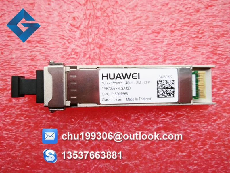 Оригинальный оптический приемопередатчик Huawei 10G 40KM 10G-1550NM-40KM-SM-XFP TRF7053FN-GA420 |