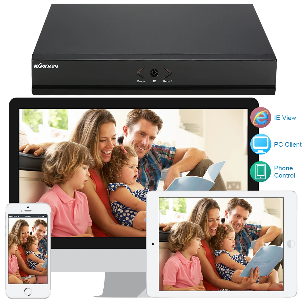 KKmoon Full 960 H/D1 DVR HVR NVR 16CH с 1 ТБ Seagate HDD HD P2P Onvif 16CH DVR видеорегистратор CCTV система безопасности управление приложением