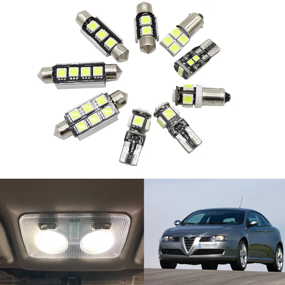 

7pc x Canbus Error Free LED bulb Interior Dome Map Trunk Glove box lights kit for Alfa Romeo GT (2003-2010)