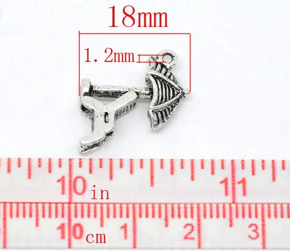 DoreenBeads Retail Antique Silver Beach Chair Charm Pendants 18x12mm,sold per pack of 50
