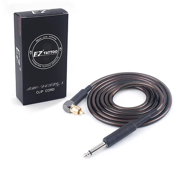 

EZ 6 FT Silicone Pro-design Right Angle Tattoo Machine Clip Cord RCA for Tattoo Power Supply Blue & Black Color