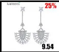 LUOTEEMI Lady Cubic Zirconia Micro Paved Luxury Water Drop Bohemia Dangle Earrings for Women Sexy Dinner Jewelry Accessories