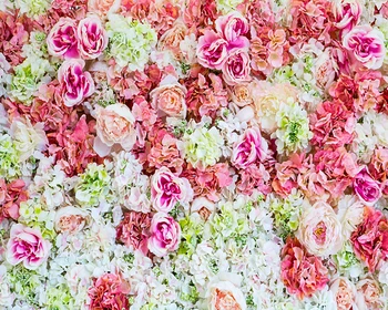 

VinylBDS Happy Birthday Theme Backdrops Beautiful Flowers Bed For Newborn Background Photography Studio Backdrop