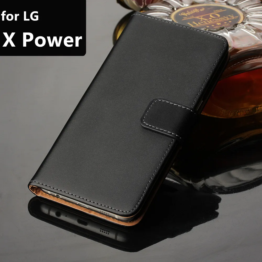 Премиум кожаный флип-чехол роскошный чехол-бумажник для LG X Power 5 3 дюйма держатель