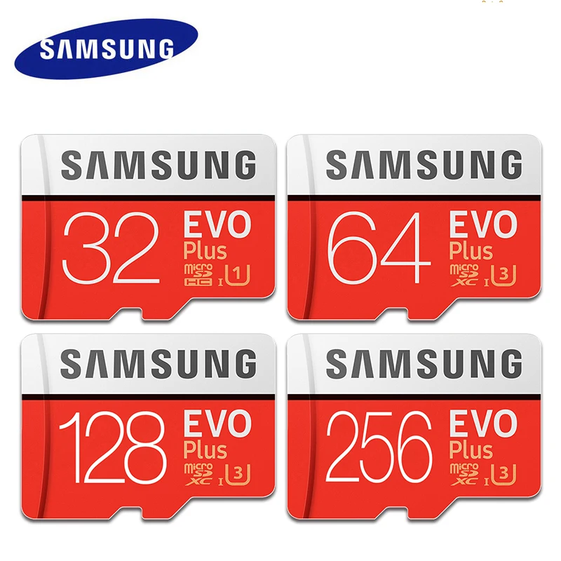 SAMSUNG 100% оригинал TF Micro SD карта памяти MicroSD EVO Plus класс 10 U3 32 Гб 64 128 ГБ 256 Смартфон