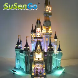 SenSuGo светодиодные комплект (не включает модели) для принцессы Золушки замок город модель здания Блок 71040 16008 комплект света