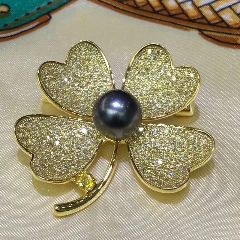 Tahitian pearls brooch (7)