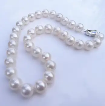 

13-15mm natural pearl sweater FINE jewelry circle close to genuine bright light necklace