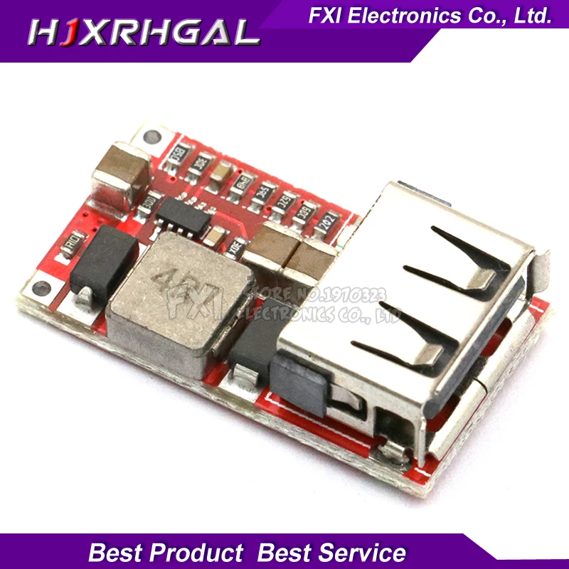 

5pcs Efficiency 97.5% DC-DC Step-Down Module 6-24V12V24V to 5V3A Car USB Phone Charger Power Supply Module
