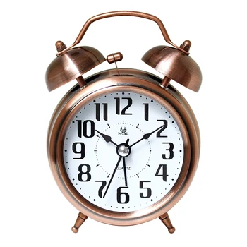 

New arrival Pearl Sweep Metal Alarm Clock Table Clock 6 colours Night Light colourful Clock Good Quality Bell Alarm Clock