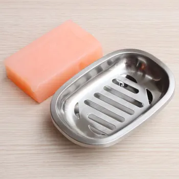

Inter Design Sinkworks Two Piece 304 Stainless Steel Soap Saver soap dish bathroom accessories