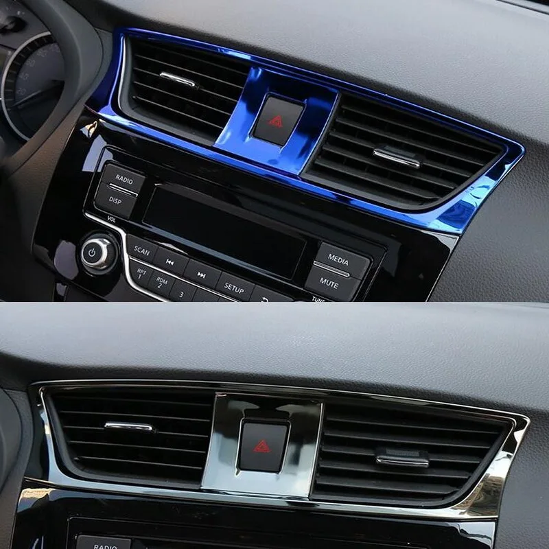 Tonlinker Чехлы наклейки для Nissan SYLPHY 2012-18 автомобильный стиль 1 шт. панель из нержавеющей стали Средний выход чехол наклейки